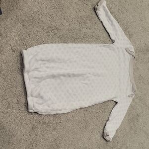 Luvable Friends Gray and White Baby Gown